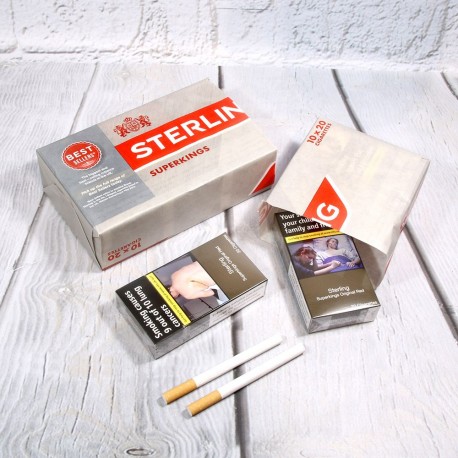 Sterling | Superkings Original Red Cigarettes 10 packs – One Sleeve| 200 Cigarettes