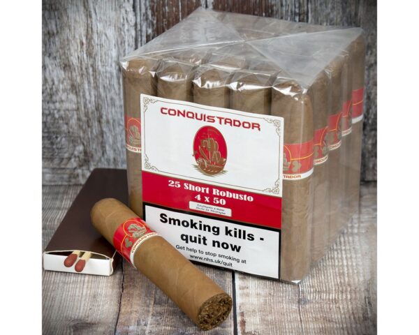 conquistador-short-robusto-box_1-1.jpg Conquistador Short Robusto – Bundle of 25 Cigars